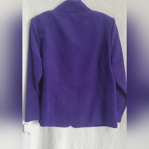 Draper and Damon  Velvet Purple Career Office Formal size M women’s Blazer - Picture 7 of 10